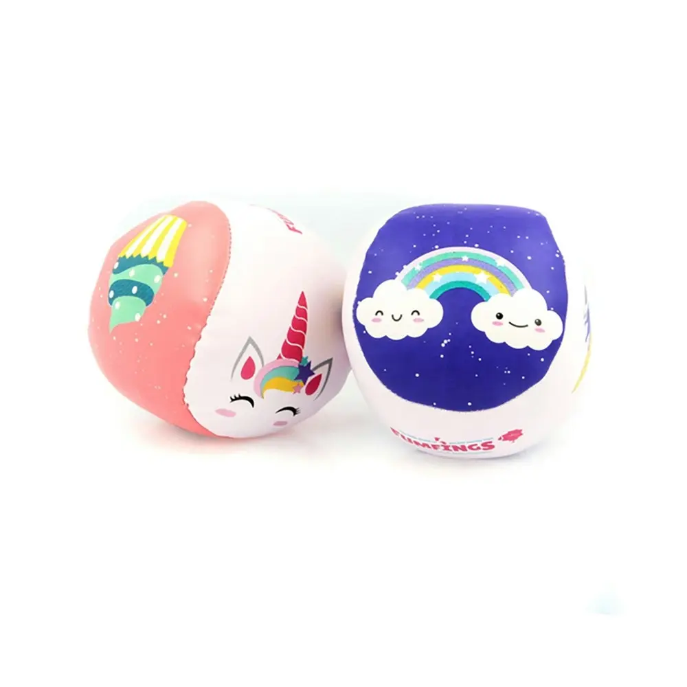 2x Fumfings Novelty Unicorn Soft Sewn Ball 9cm Play Soft Toys Child/Toddler 0m+ - Toys & Games