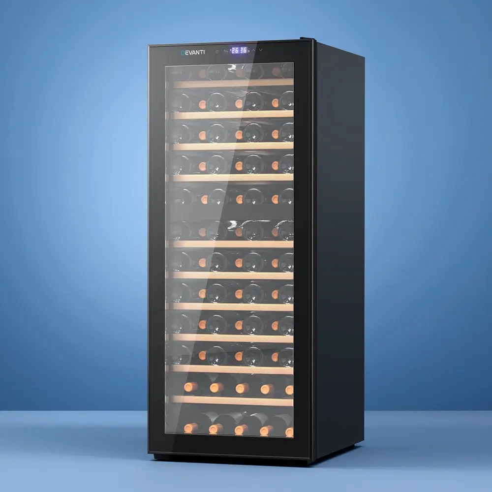 Devanti Wine Fridge Cooler Compressor Dual Zone 80 Bottles - Home & Garden