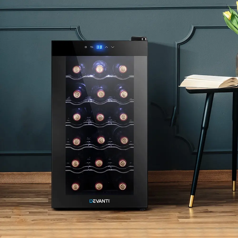 Devanti Wine Fridge Cooler 18 Bottles - Home & Garden