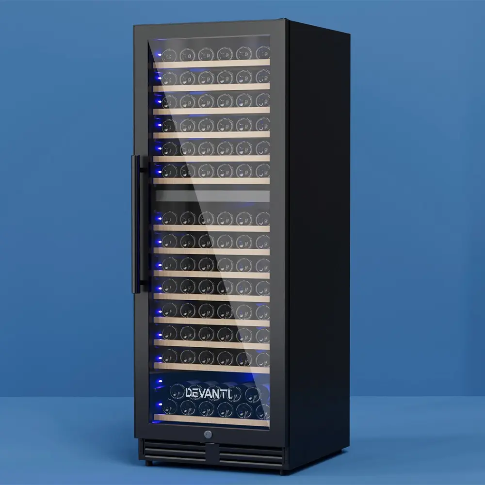 Devanti Wine Fridge Cooler Dual Zone 154 Bottles - Home & Garden