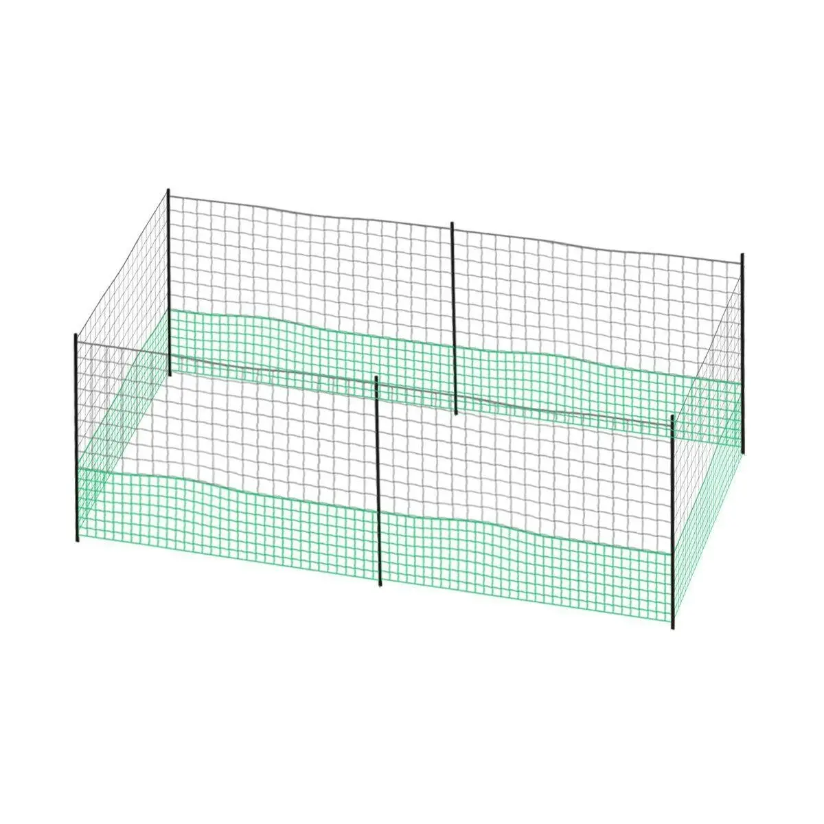 Pet Scene Chicken Run Coop Cage Hen House Chook Pen Fence Enclosure Mesh Net Hutch Habitat Poultry Netting Yard Farm Fencing 1200X125CM - Pets