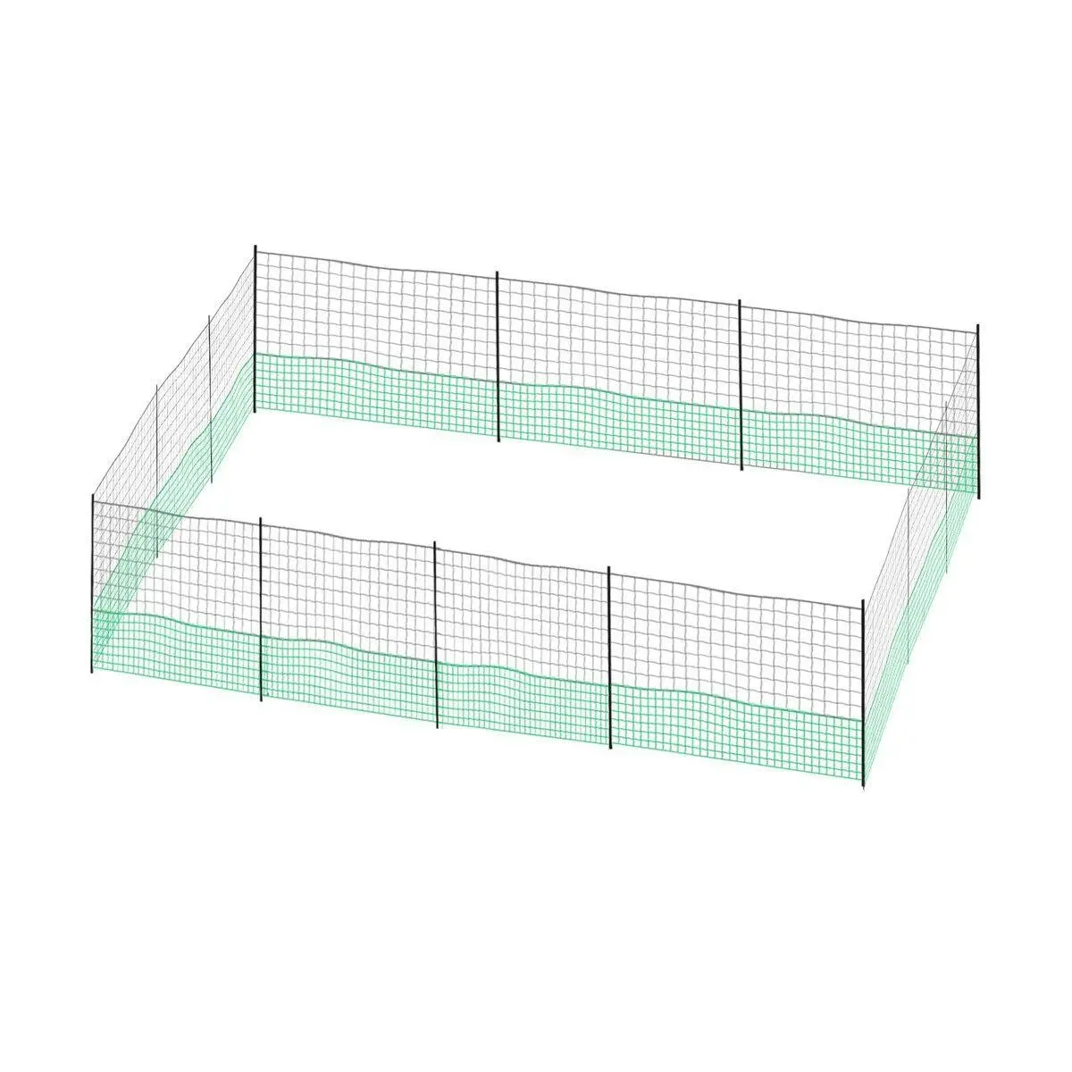 Pet Scene Chicken Coop Cage Pen Run Hen House Chook Fence Poultry Enclosure Mesh Net Hutch Habitat Netting Yard Farm Fencing 3000x125CM - Pets