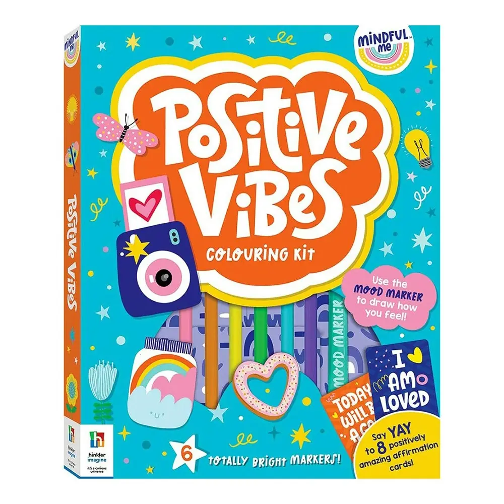 Elevate Mindful Me Positive Vibes Colouring Activity Kit Art/Craft Pad 6y+ - Hobbies