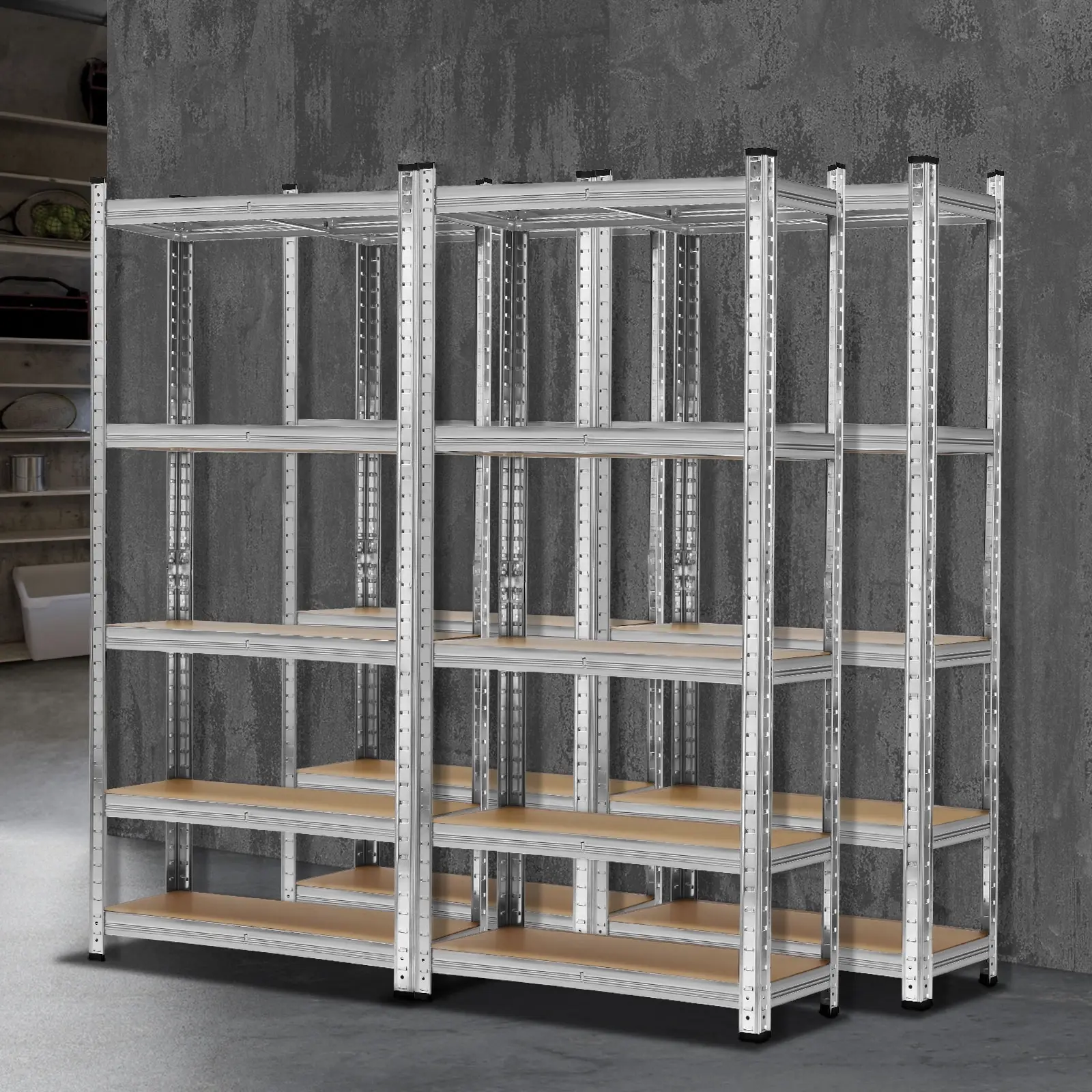 Sharptoo 4x1.5m Garage Shelving Shelves Warehouse Racking Storage Rack Pallet - Commercial