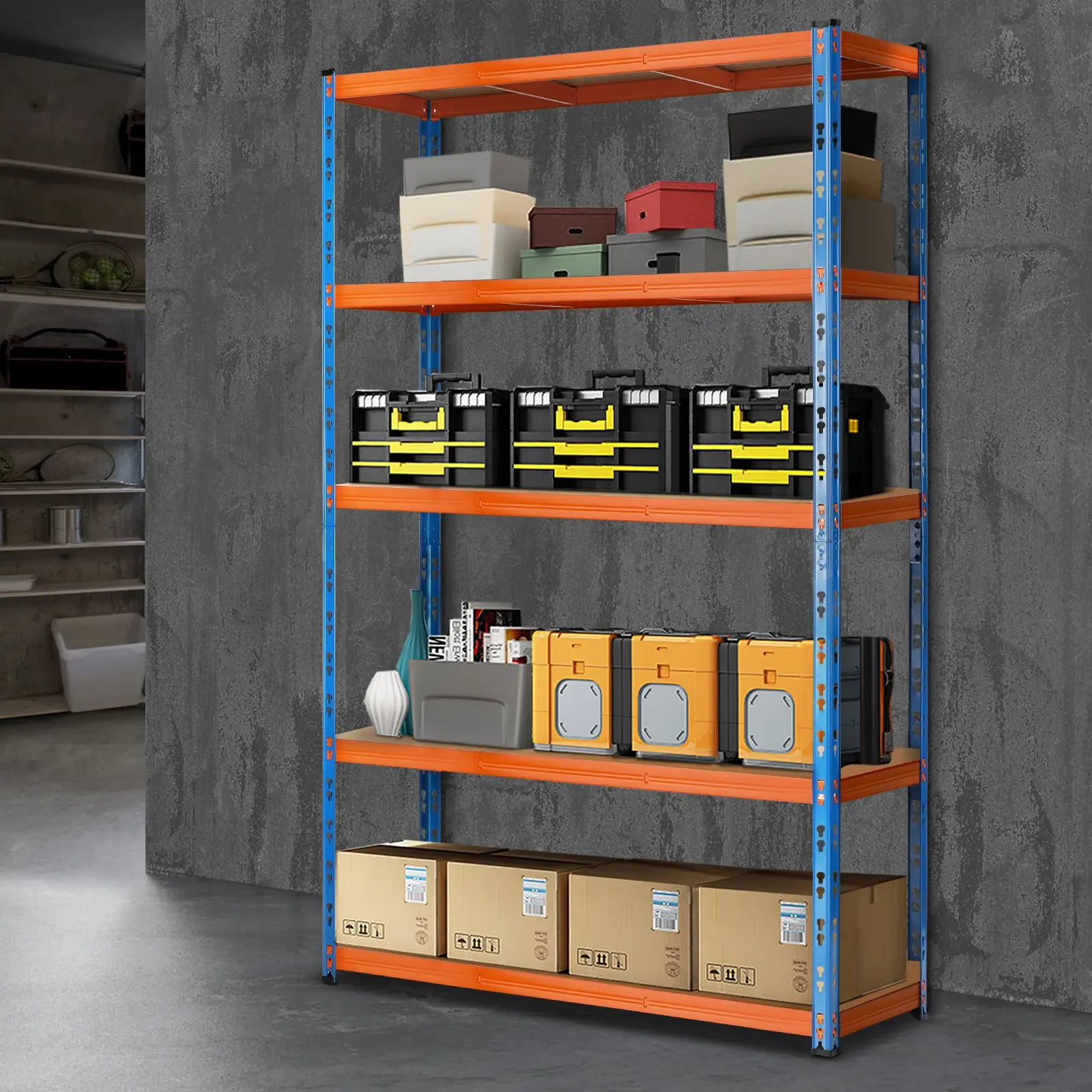 Sharptoo Garage Shelving Warehouse Shelves Storage Rack Pallet Racking 1.8*1.2m Orange - Commercial
