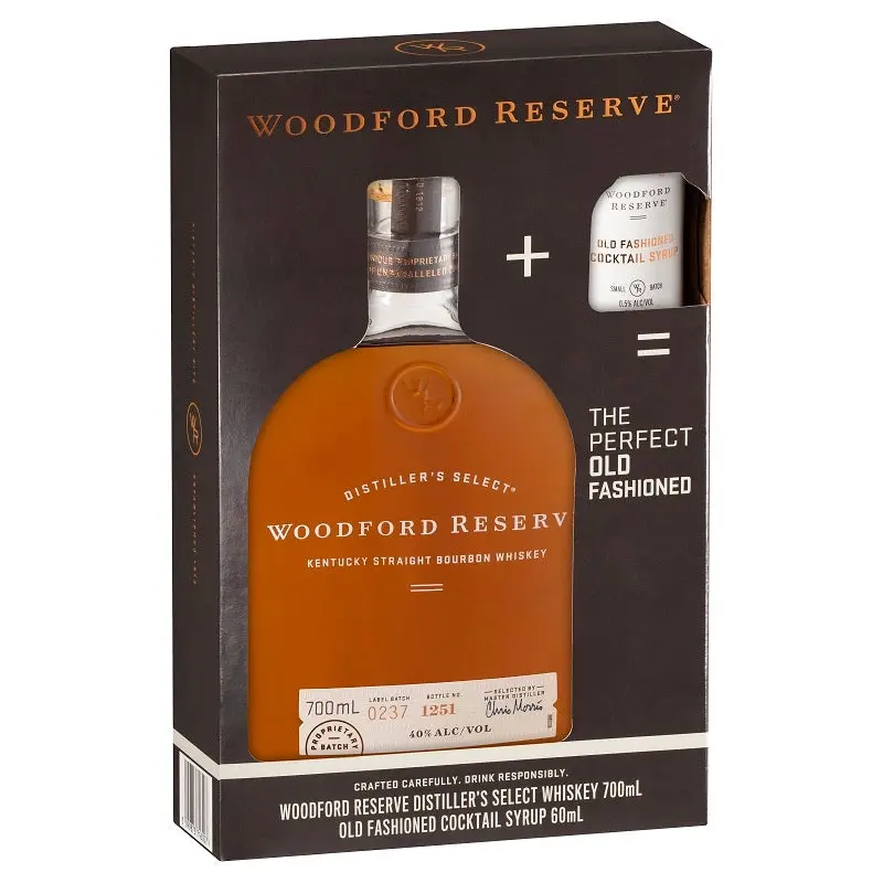 Woodford Reserve With Syrup Gift Pack Bourbon Whisky 700ml - Alcohol
