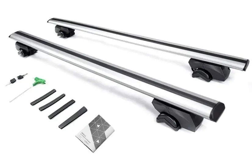 Elora Car Roof Rack Cross Bars Carrier Vehicle Lock Wrap Rails Adjustable 135cm - Automotive