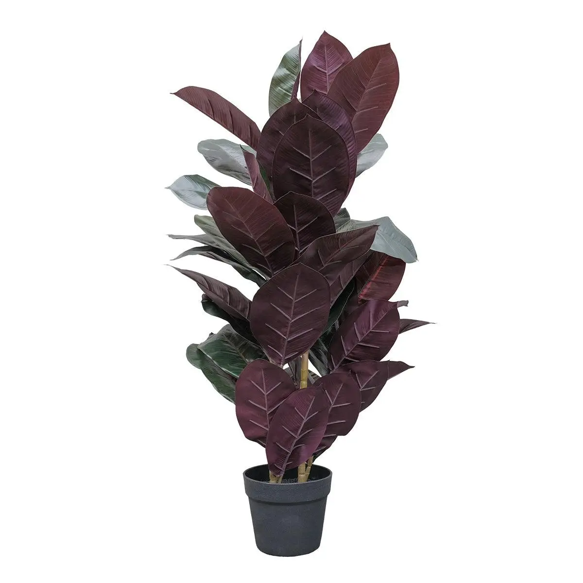 Artificial Burgundy Rubber Plant 90cm - Home & Garden