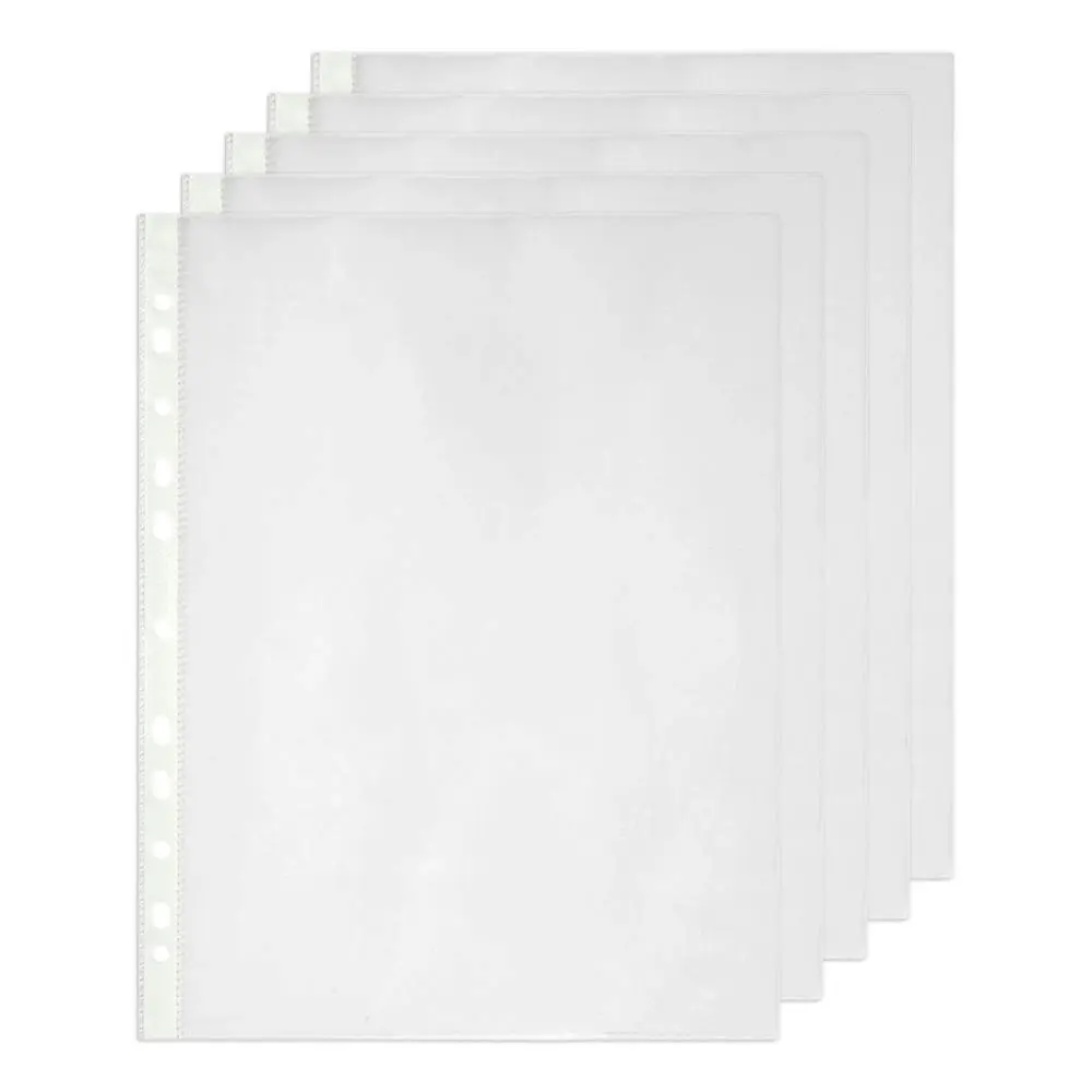 150pc Marbig Pro Antimicrobial A4 Ring Binder Sheet Protectors/Pocket Clear - Office
