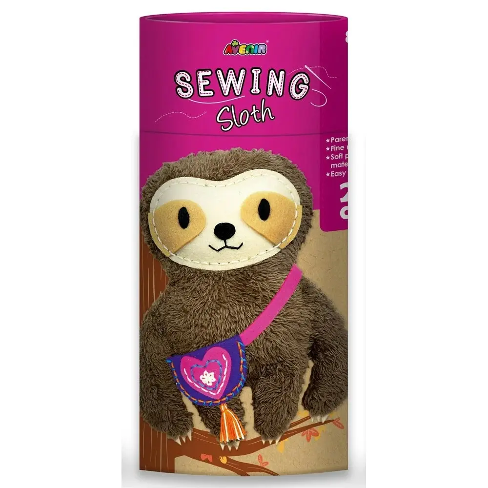 Avenir Sewing Kit Soft Plush Doll Sloth Kids/Children Fun Craft Activity 6y+ - Hobbies