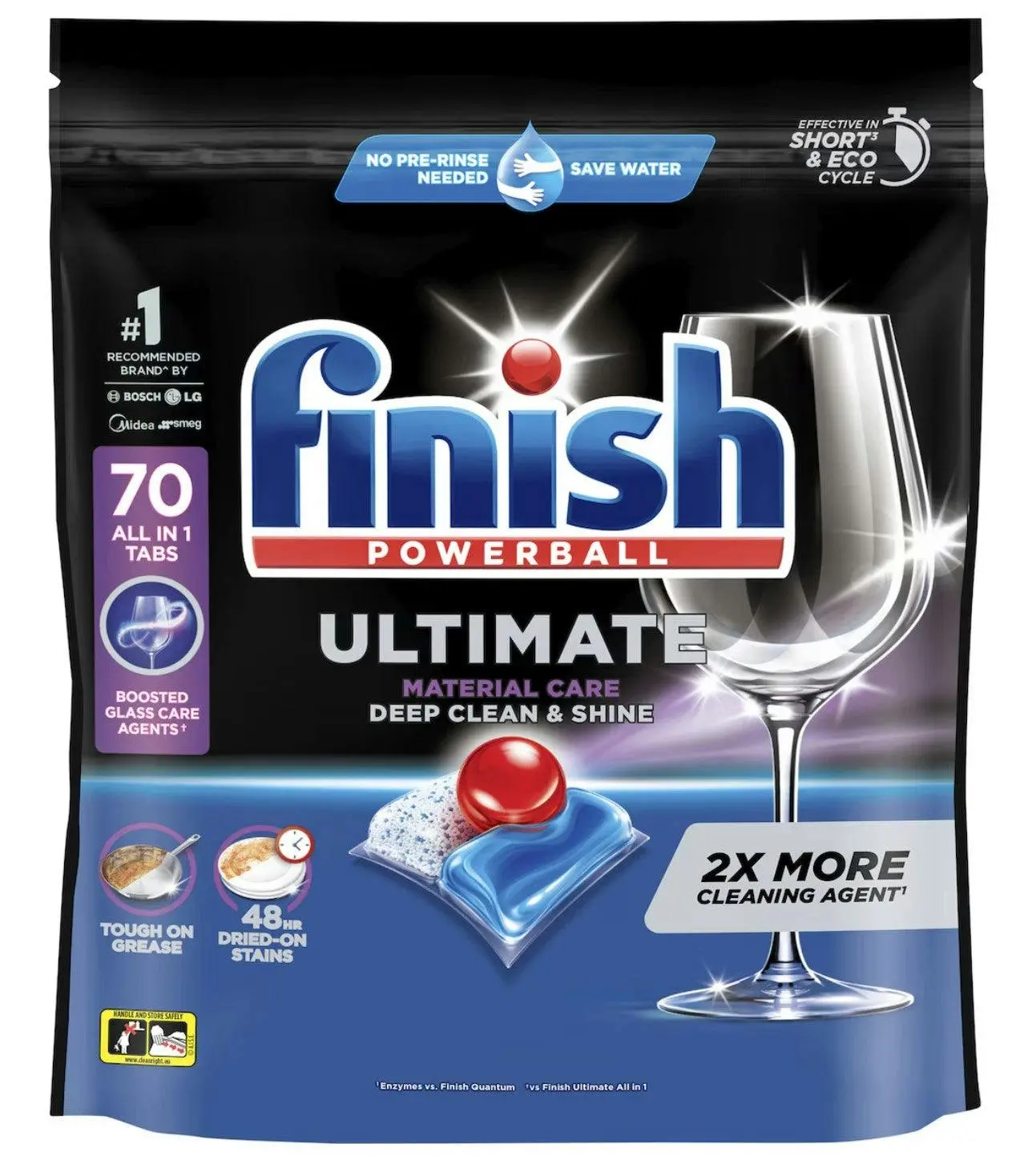 2 Pack Finish Ultimate Material Care Dishwasher Tablets 70 Pack - Home & Garden