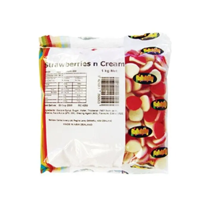 New Zealand Rainbow Strawberry Cream 1kg (Gluten Free) - Groceries