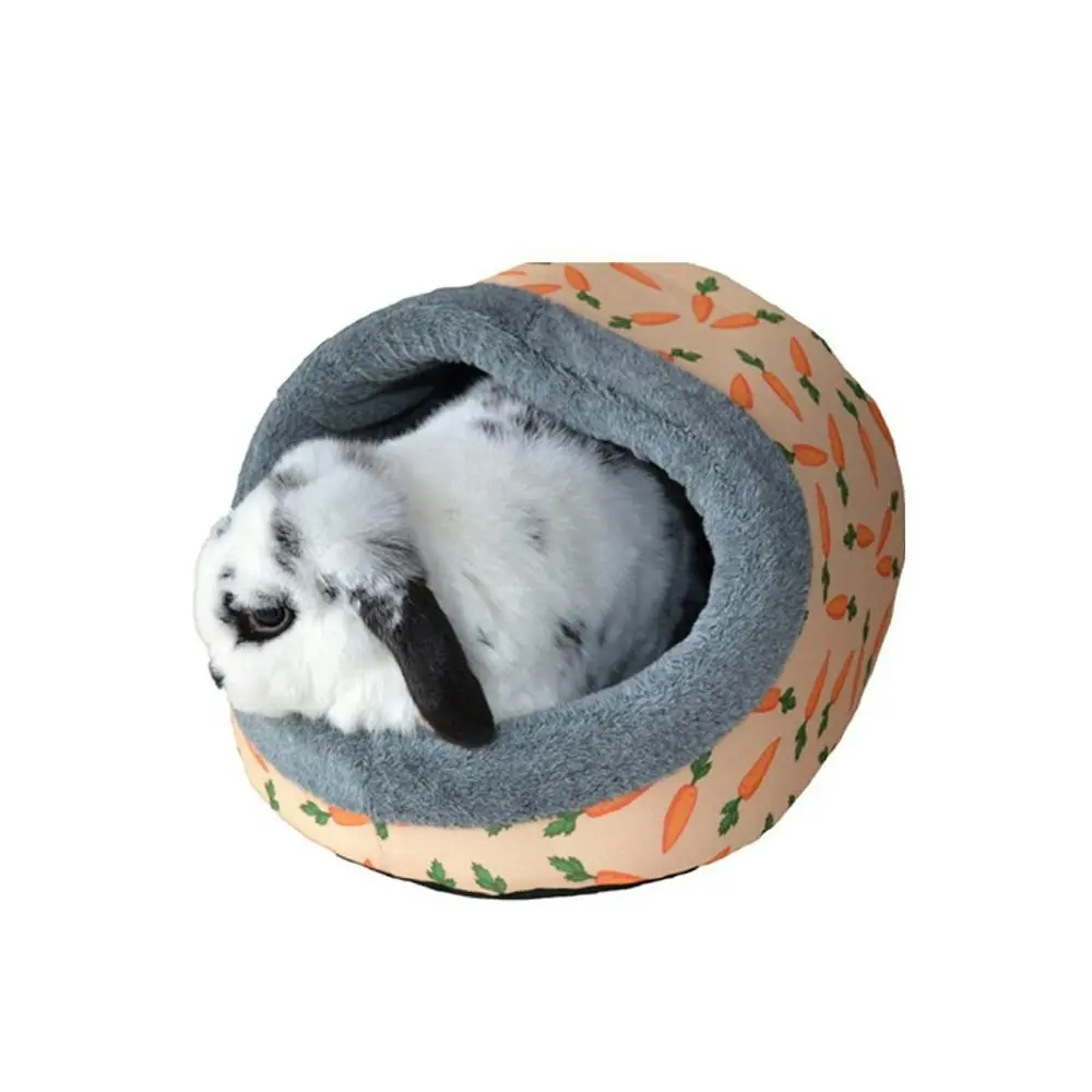 Rosewood Polyester Carrot Soft Plush Ferret/Rat/Rabbit Hooded Pet Bed Peach - Pets