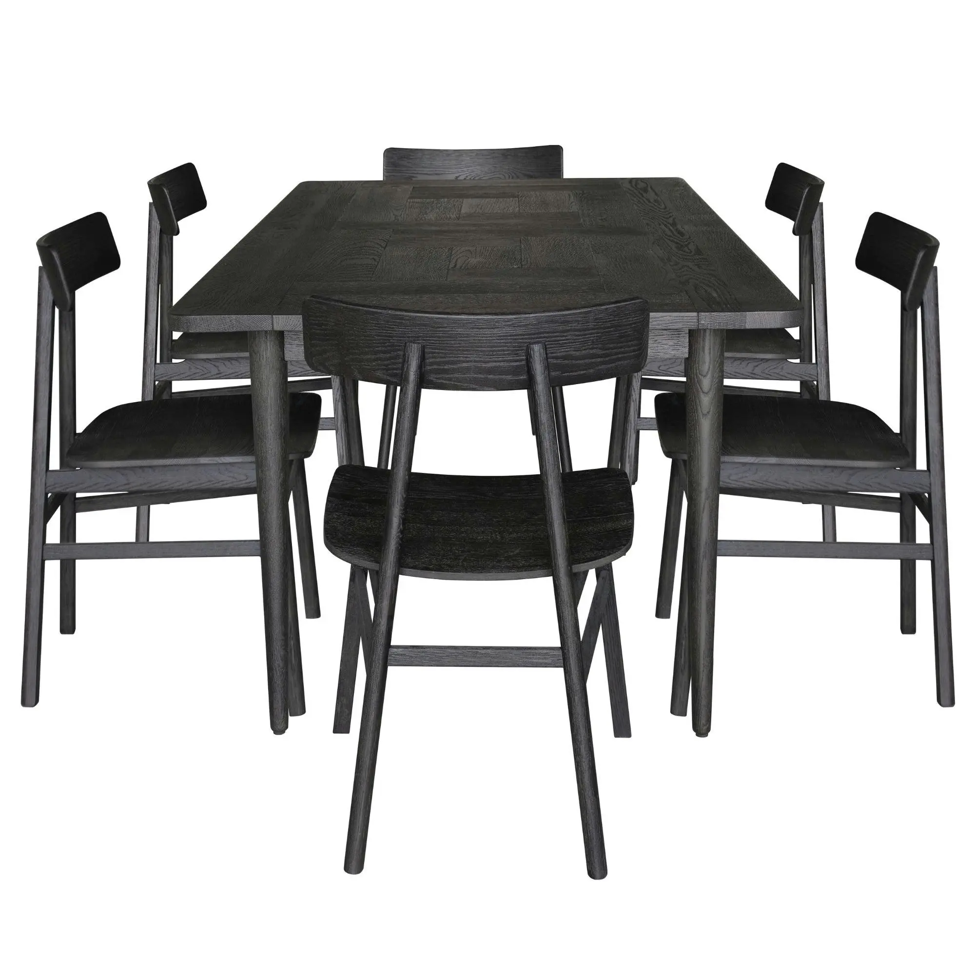 Claire 7pc Dining Table Timber Seat Chair Set - Furniture