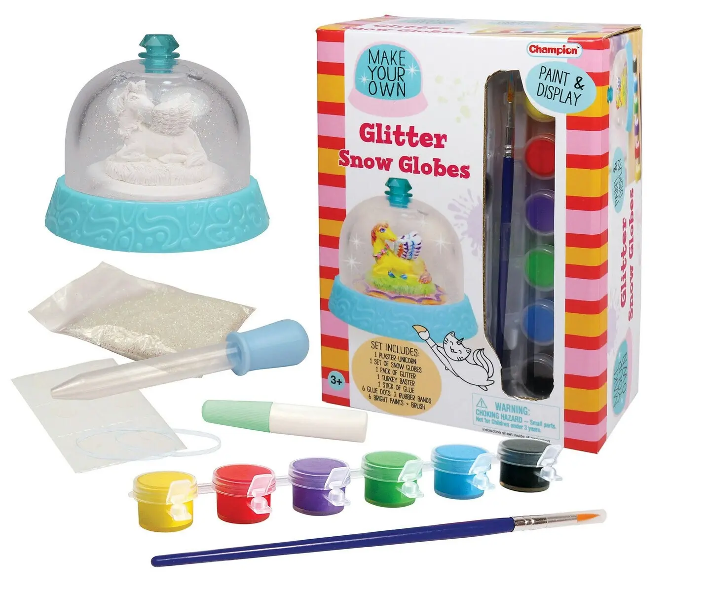 Kaper Kidz Make Your Own Glitter Snow Globe DIY/Craft Kids Painting Unicorn 3+ - Hobbies