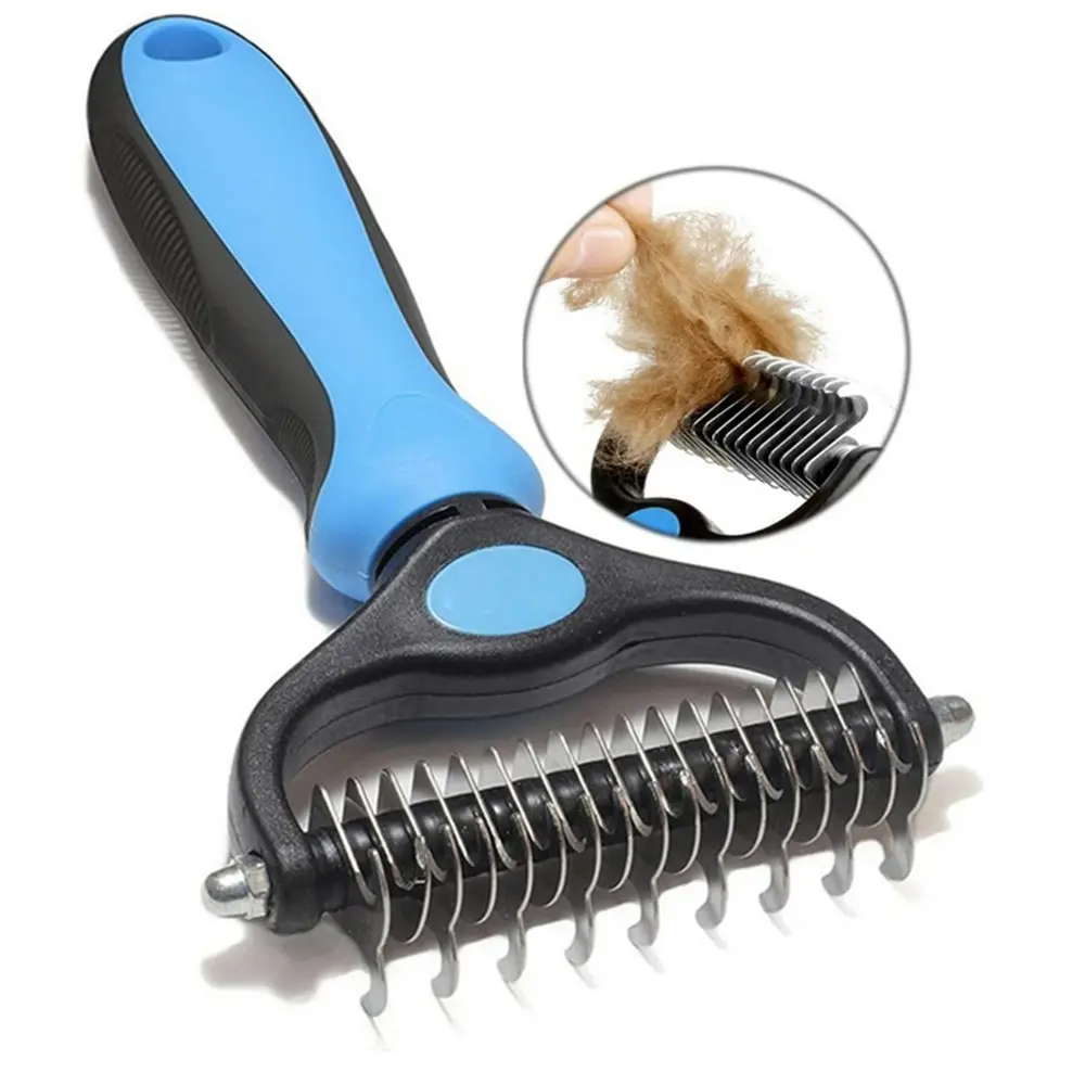 Dog Pet Cat Grooming Comb Brush Undercoat Rake Dematting Deshedding Trimmer Tool - Pets