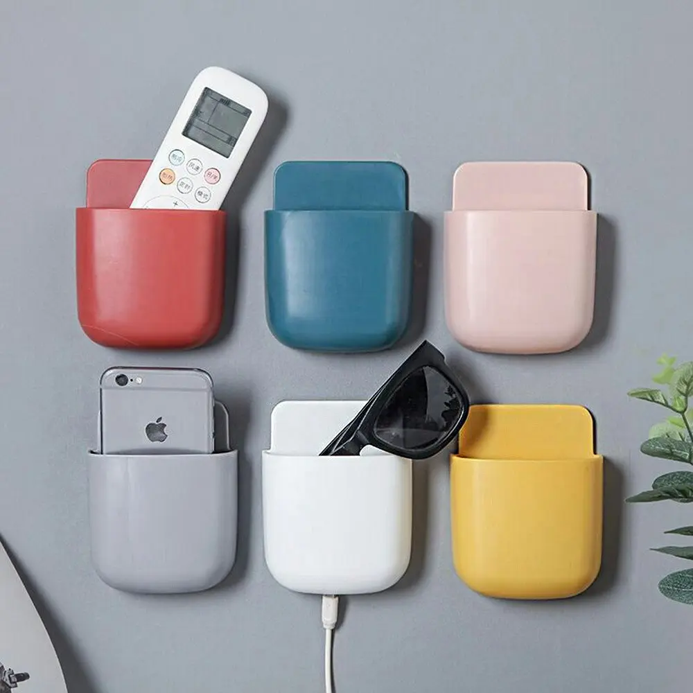 6pcs Wall Mounted Storage Box Remote Control Organizer Case - Electronics