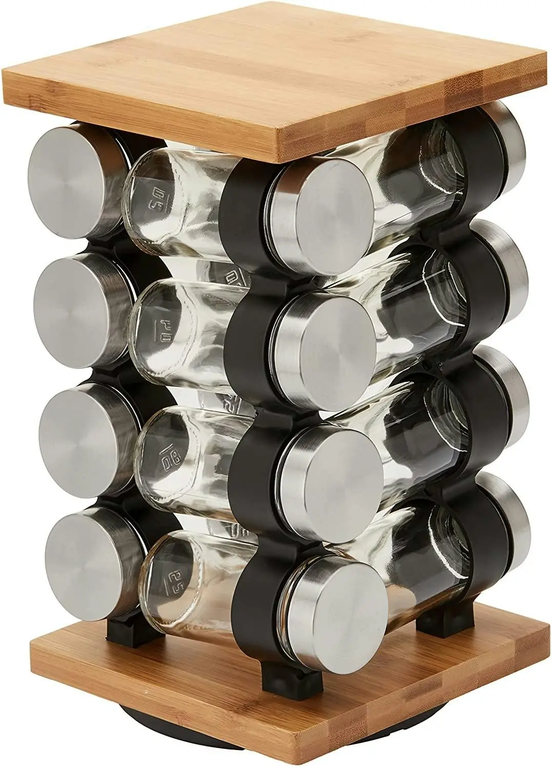 VIKUS Spice Rack Organizer with 12 Pieces Jars for Kitchen - Home & Garden