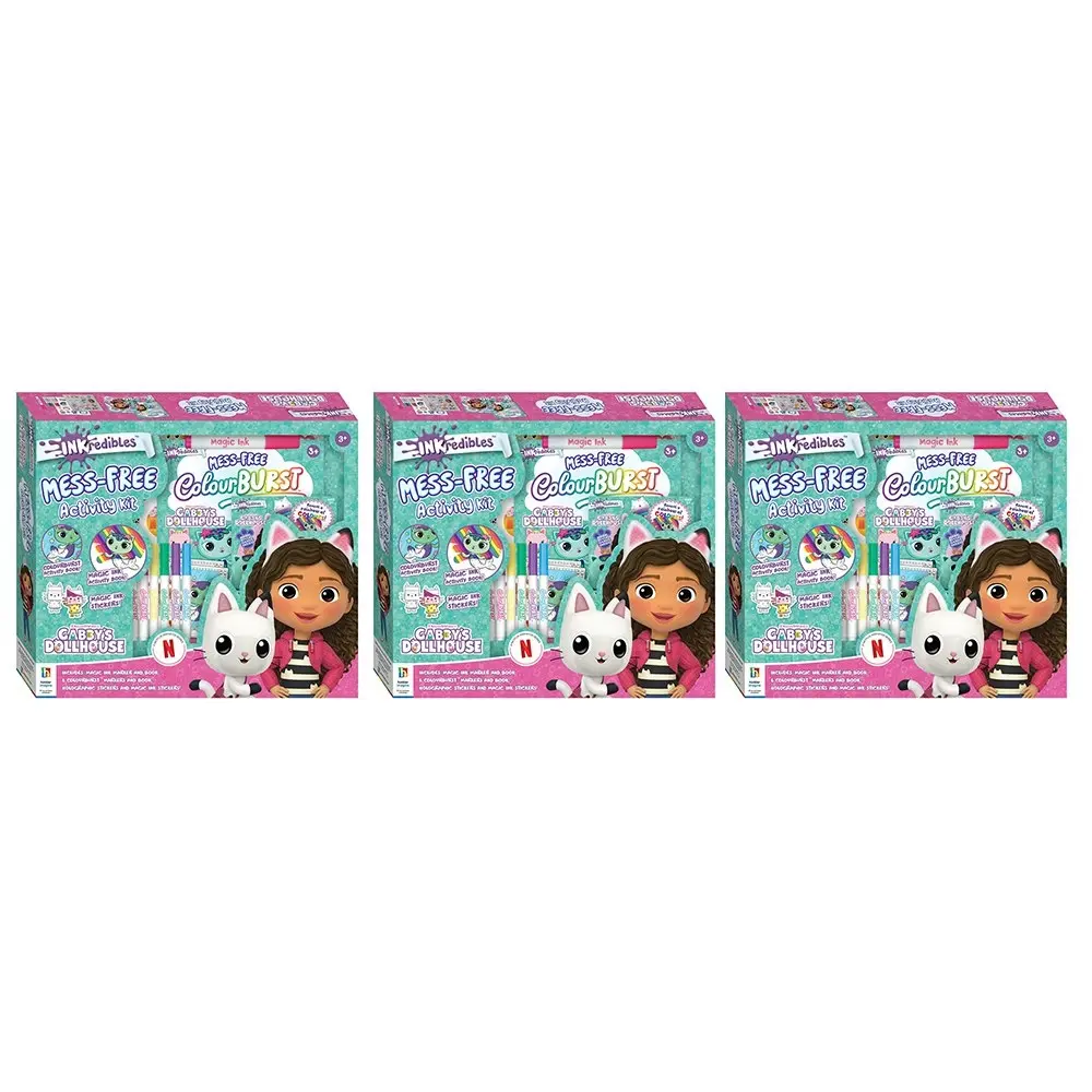 3x Inkredibles Activity Kit Gabby's Dollhouse Kids/Children Art Colouring 3y+ - Hobbies