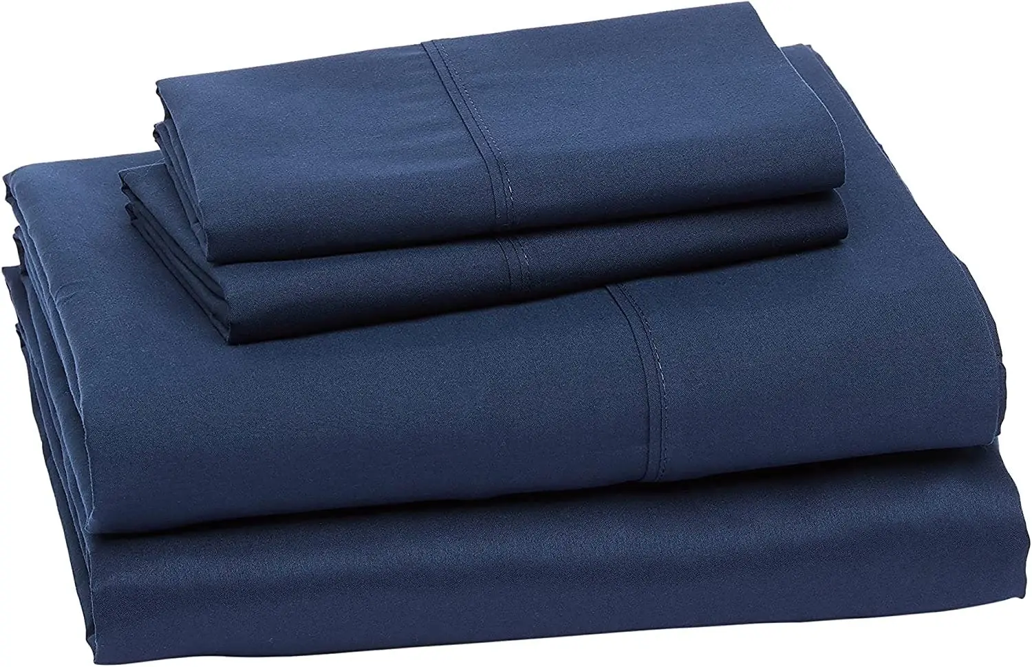 King Size Navy Blue Microfiber Bed Sheet Set, Lightweight Super Soft Easy Care, 36cm Deep Pockets - Home & Garden