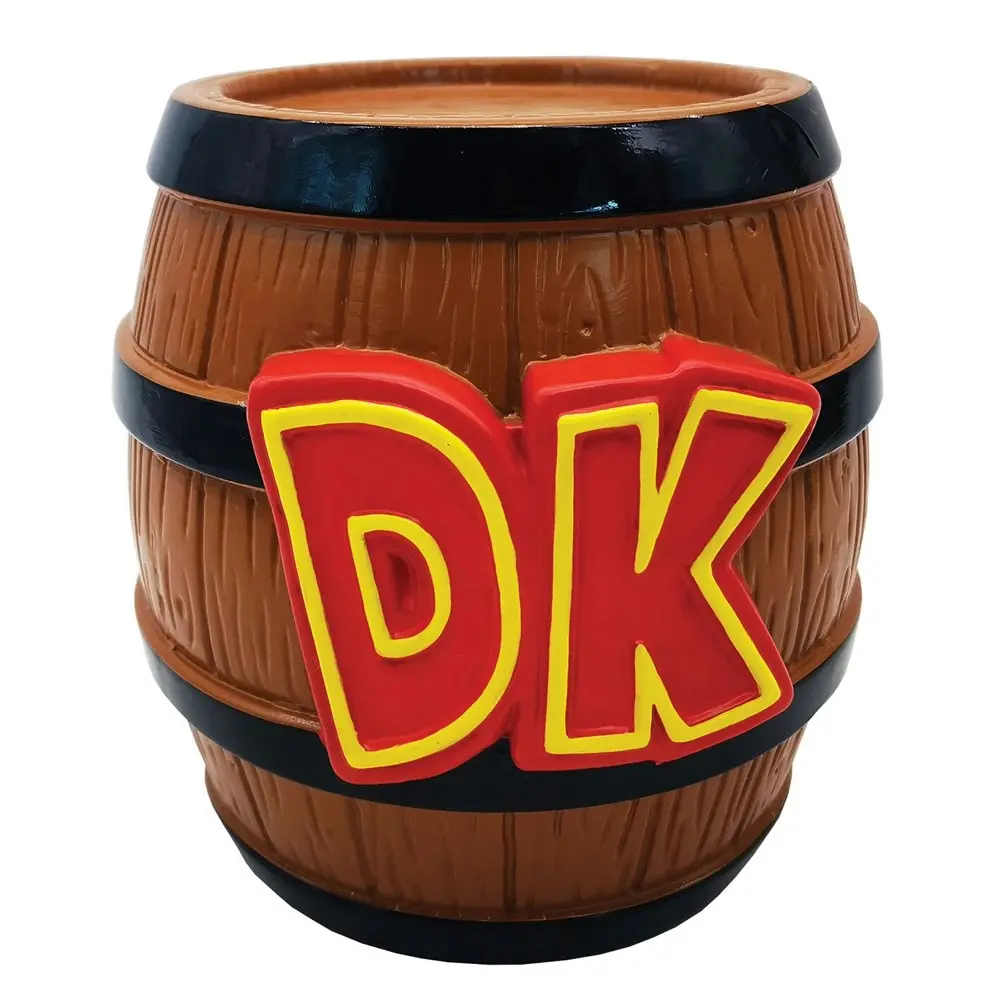 Donkey Kong Money/Coin Bank Penny/Bills Saver/Saving Storage DK Barrel Shape - Hobbies
