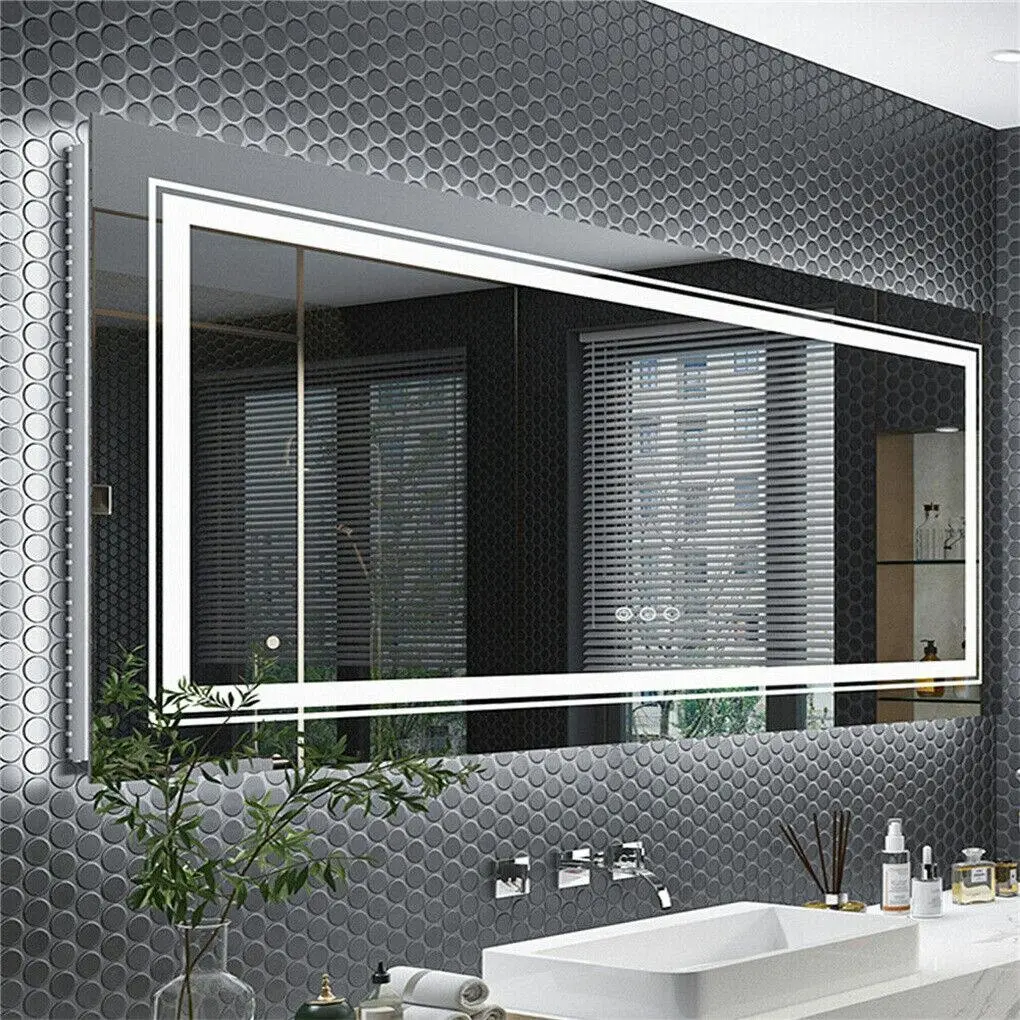 Fin 1500Mm Ultra Large Led Illuminated Bathroom Mirror Anti-Fog Vanity Mirror Salon