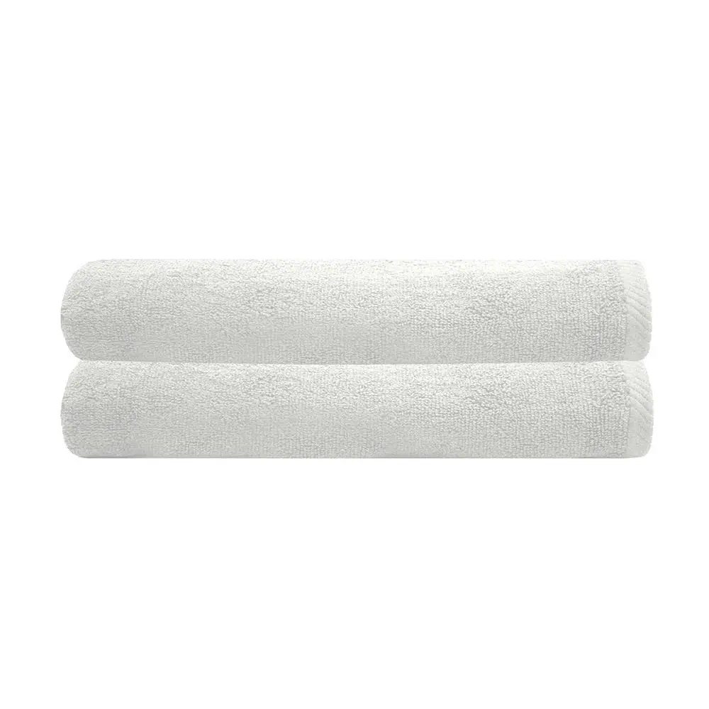 2pc Bambury Ultra soft Chateau Bath Sheet 80x160cm White Cotton Woven Home Decor - Home & Garden