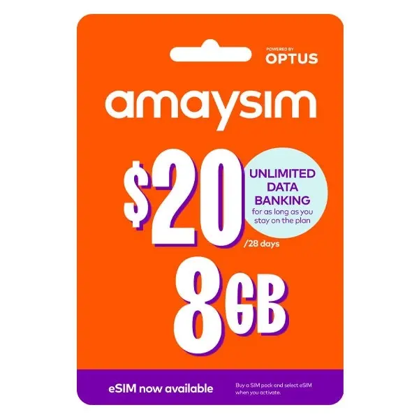 Amaysim $20 Simcard - Electronics