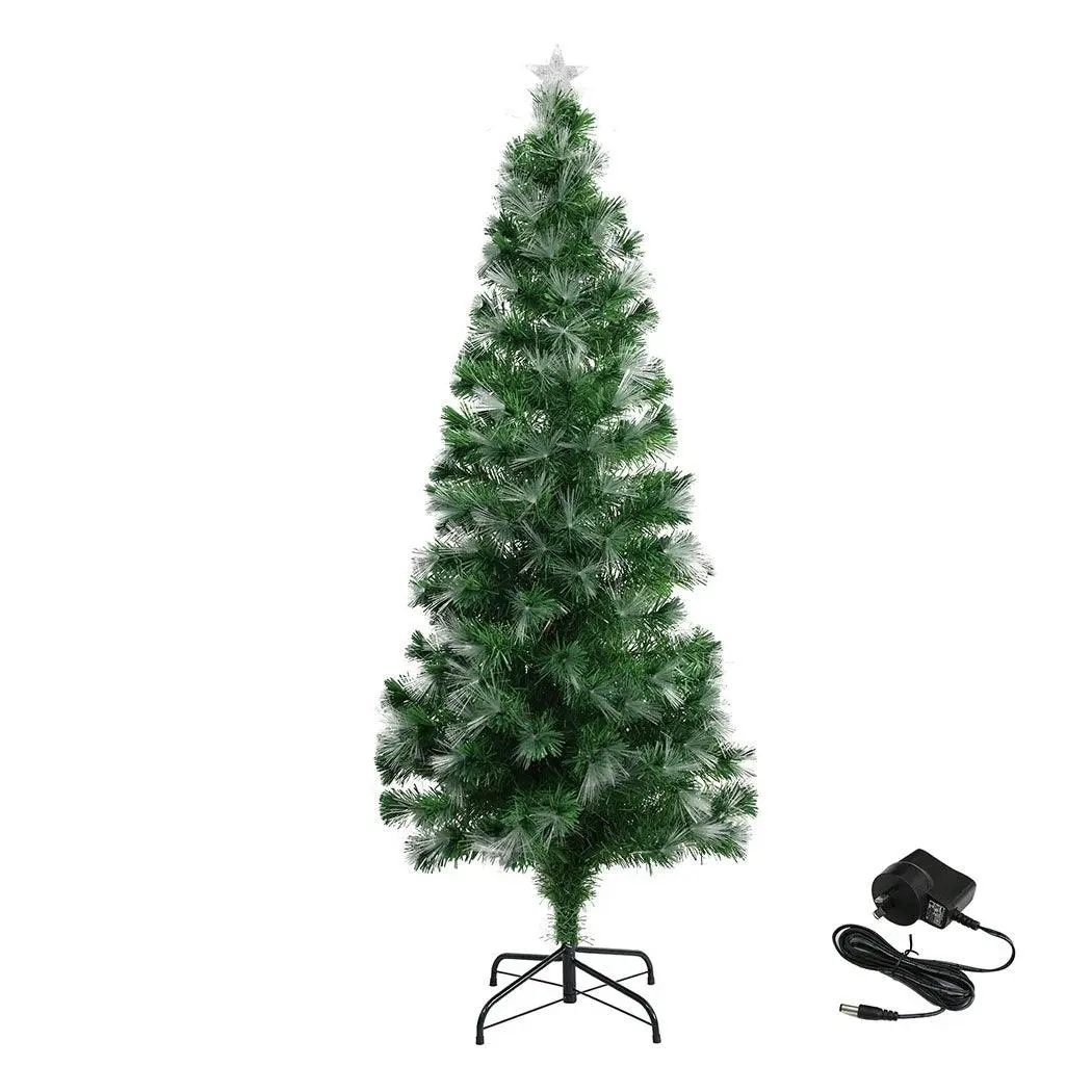 Santaco 1.8m Christmas Tree Fibre Optic 6ft Artificial Xmas Lights Holiday Decor - Home & Garden
