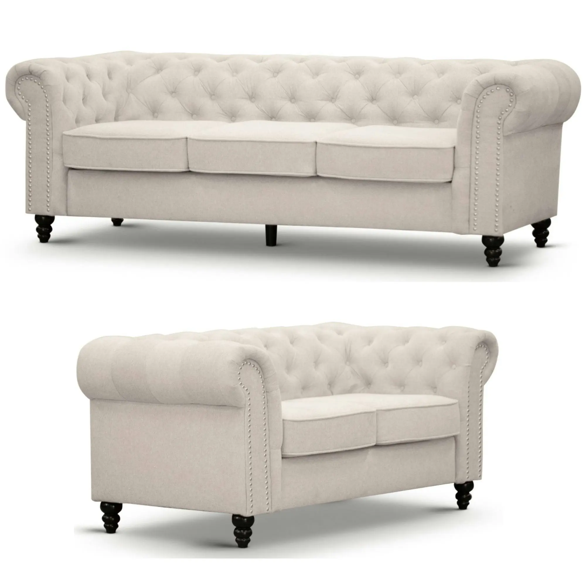 Mellowly 2+3 Seater Sofa Set Beige - Furniture
