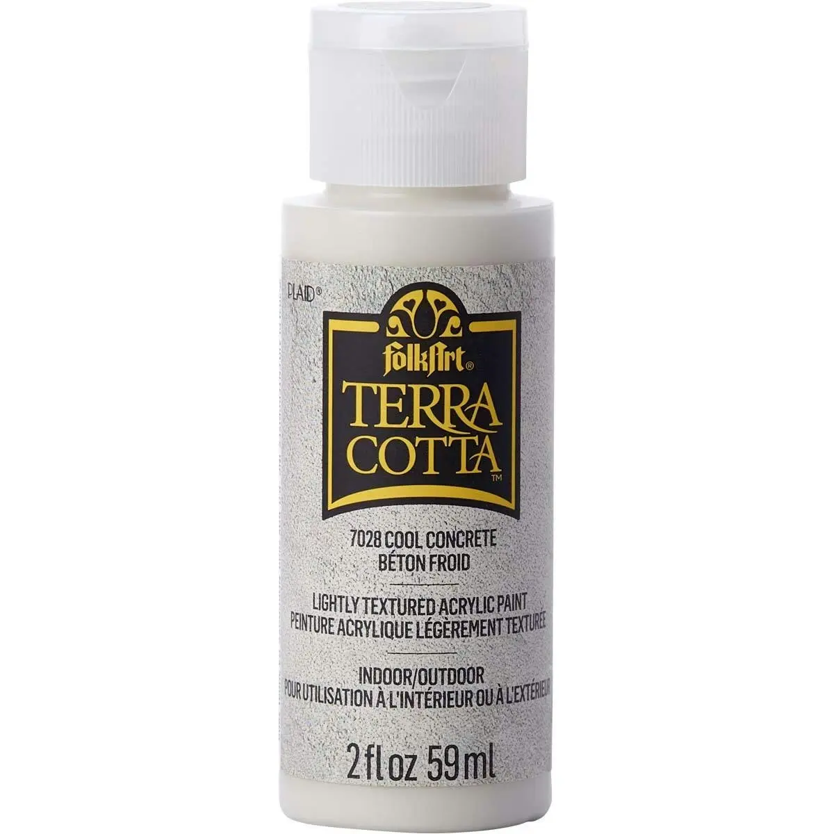 Plaid FolkArt Terra Cotta 59ml Acrylic Art Paint Cool Concrete Textured Finish - Hobbies
