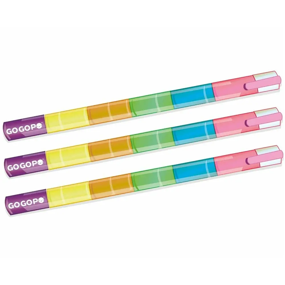 3x Gogopo Stacking Highlighters Fun Marker School/Office Stationery Child/Kids - Back to School Specials