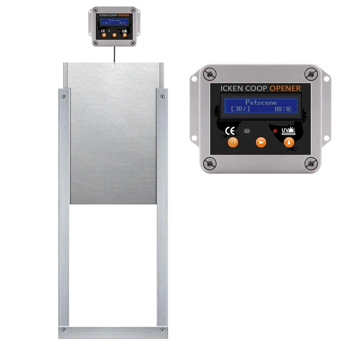 Pet Scene Automatic Chicken Door Opener Coop Auto House Cage Closer Controller Kit Timer Light Sensor - Save up to 70% Off Pet Supplies