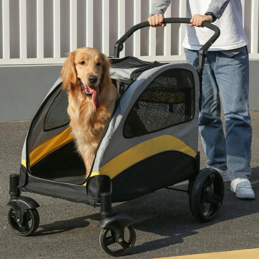 XX-Large Foldable Dog Stroller for Up to 55KG