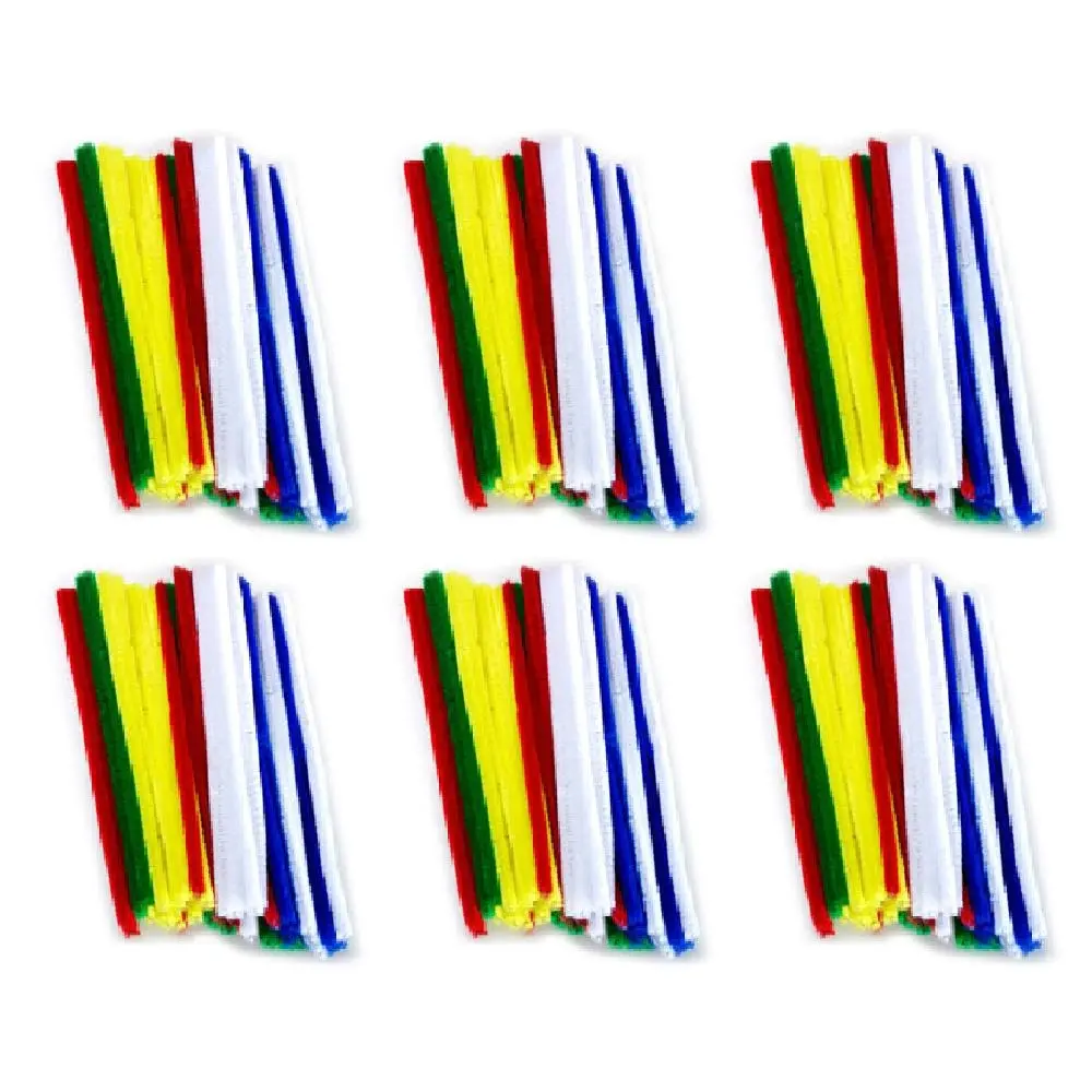 6x 50pc Jasart Pipe Cleaners Kids/Children Art/Craft Chenille Stem Assorted - Hobbies
