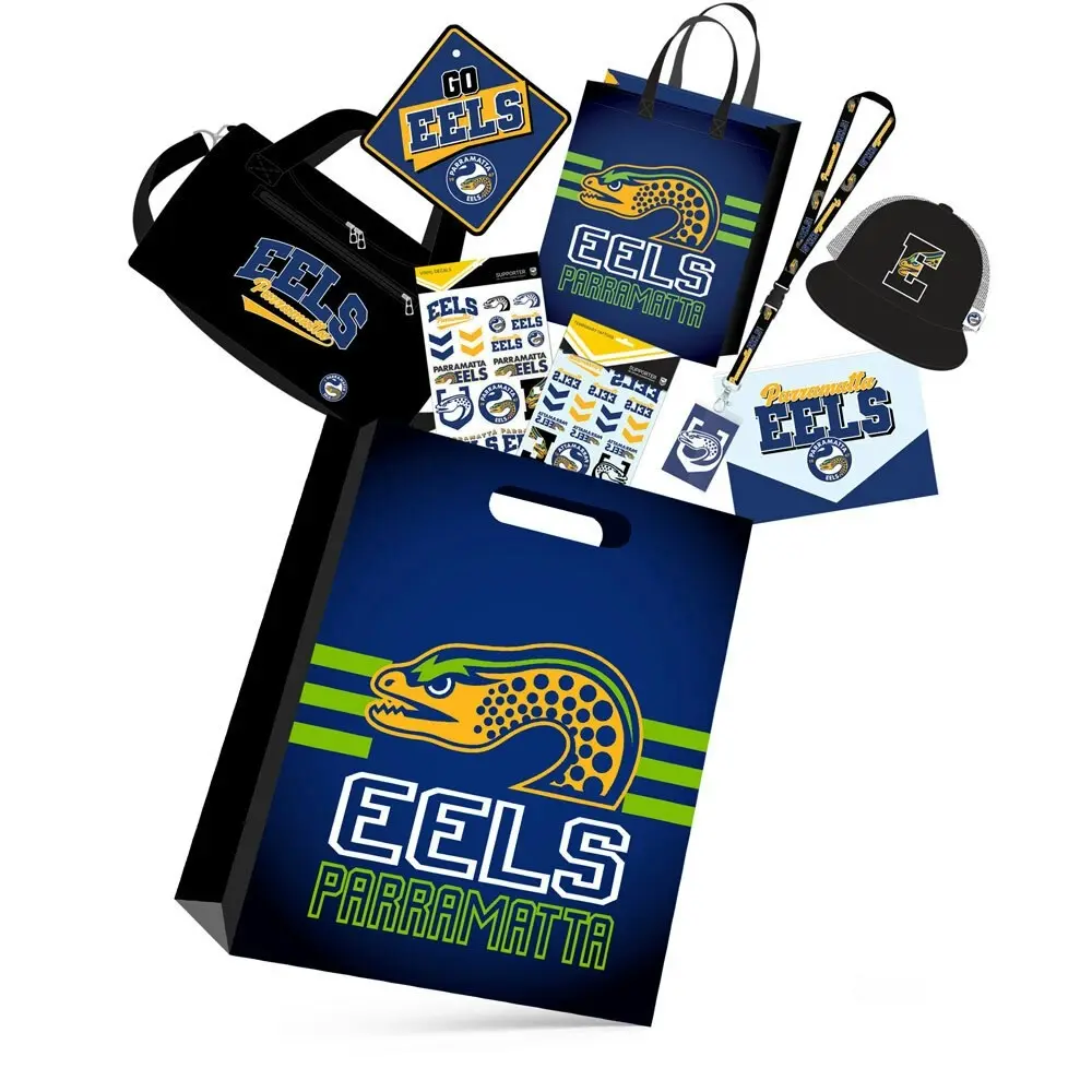 NRL Parramatta Eels Fan Variety/Assorted Merchandise Rugby Sports Showbag - Fashion