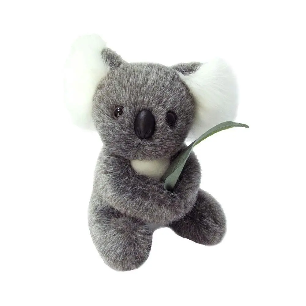 Korimco 15cm with Leaf Koala Kids Animal Soft Plush Stuffed Toy Grey 3y+ - Toys & Games