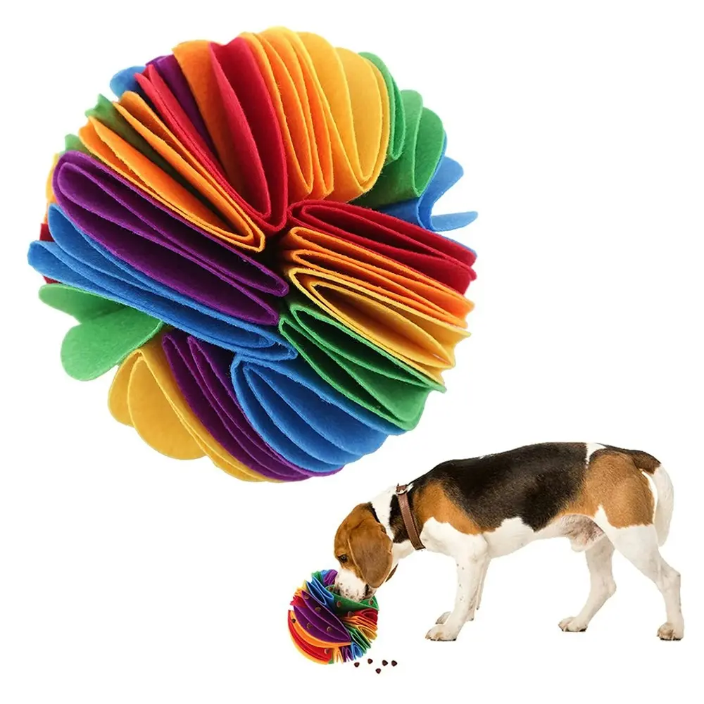 Dog Snuffle Ball Mat Snuffle Toy Snuffle Treat Dispenser Ball Dog Puzzle Toys - Pets