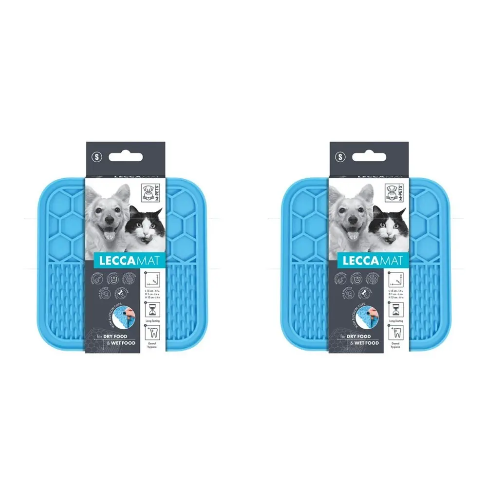 2x M-Pets Lecca Mat Cat/Dog Pad Cushion Pet Bed Comfort Cushion Warmer Small BLU