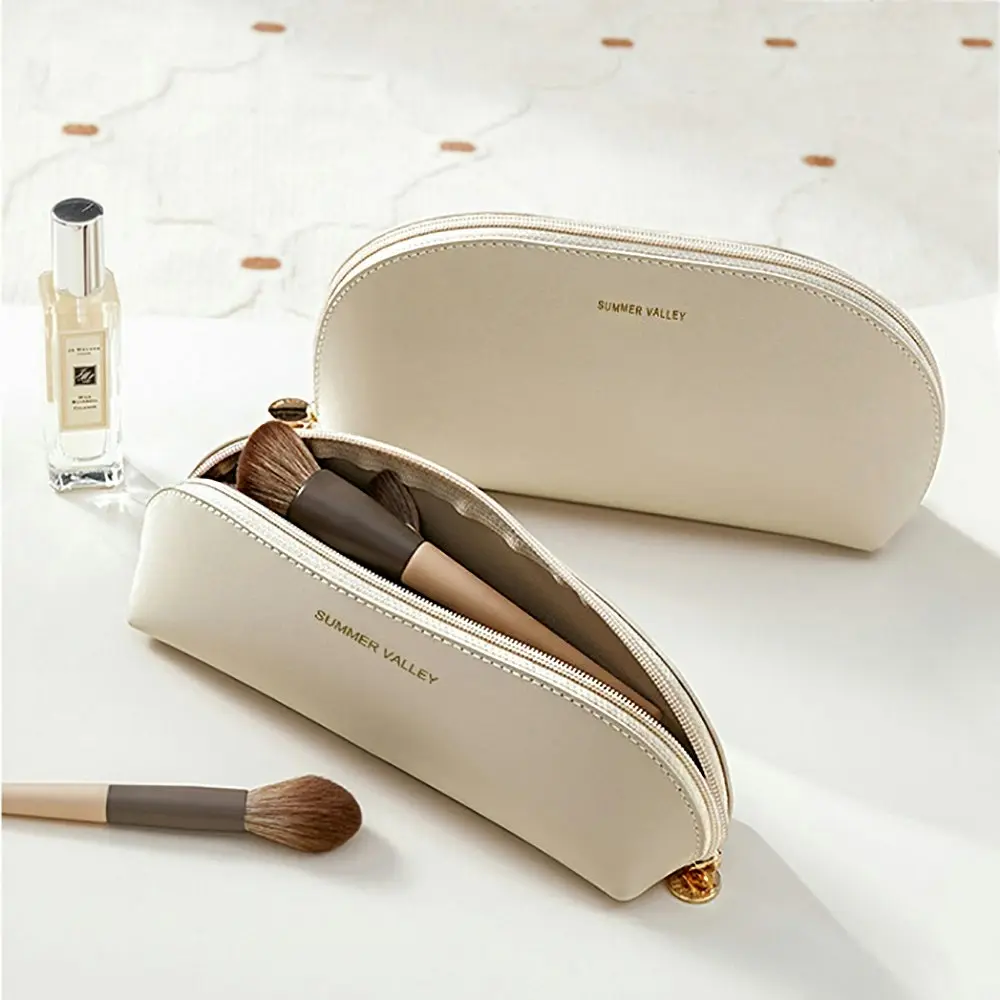 2Pcs Cosmetic Bag Makeup Brush Storage Bag Portable Travel Toiletries Organizer - Fashion