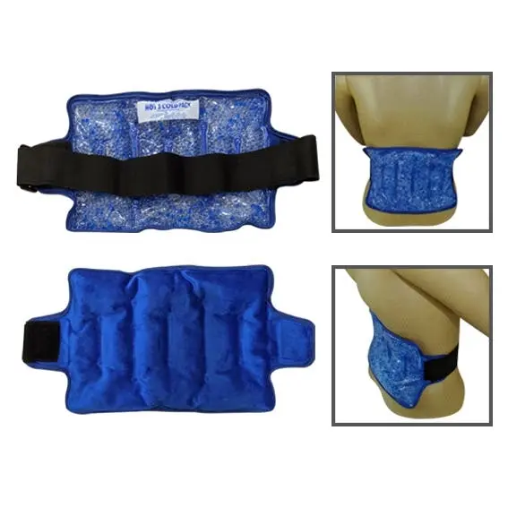 Livingstone Hot and Cold Pack for Back and Body with Crystal Velvet Cloth and Fixing Strap 21x39xm - Health