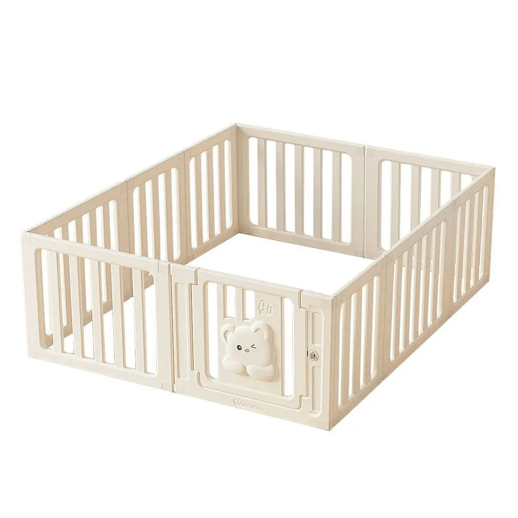 BoPeep Kids Playpen Baby Safety Gate With Lock Toddler Play Game Toy 10 Panel - Pets