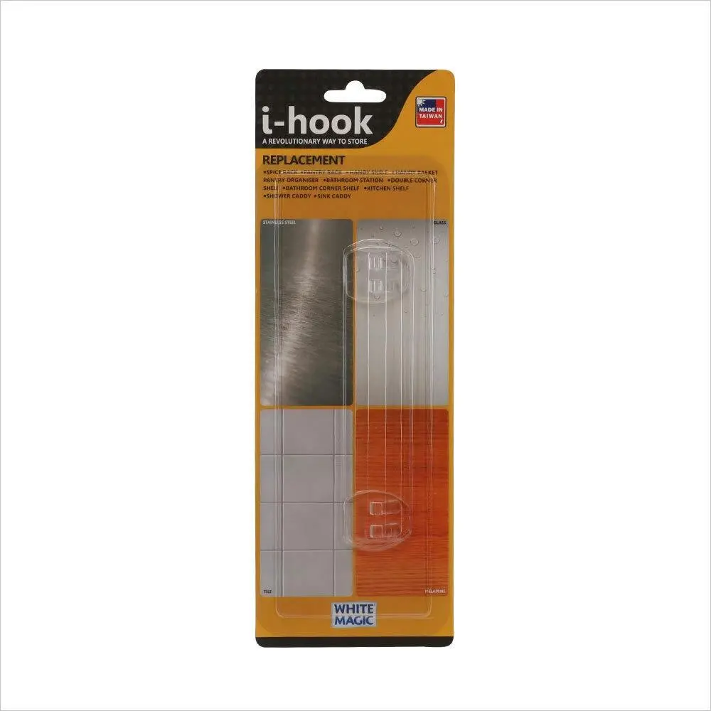 I-Hook 10x29cm Replacement Accessory For Organiser Shelf/Shower Caddy Clear