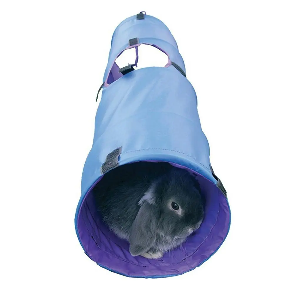 Rosewood Rabbit 90cm Polyester Fabric w/ Mattress Small Pet Activity Tunnel Blue - Pets