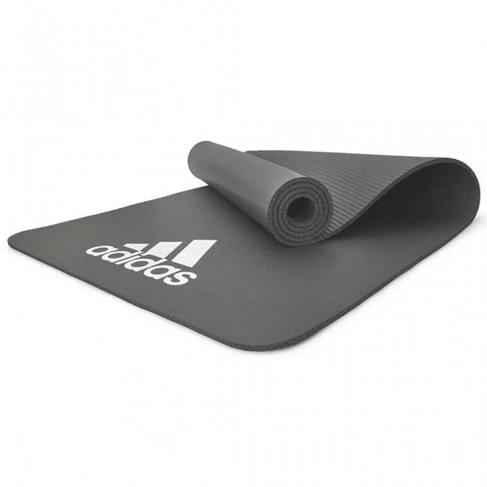 Adidas 7mm Training/Fitness Gym/Home Padded/Rollable/Lightweight Travel Mat GRY - Sports & Outdoor