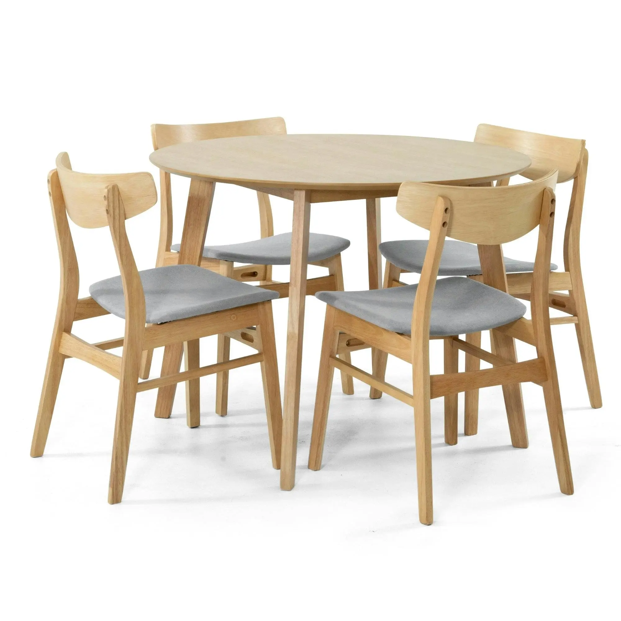 Cusco 5pc 100cm Round Dining Table Chair Set - Furniture