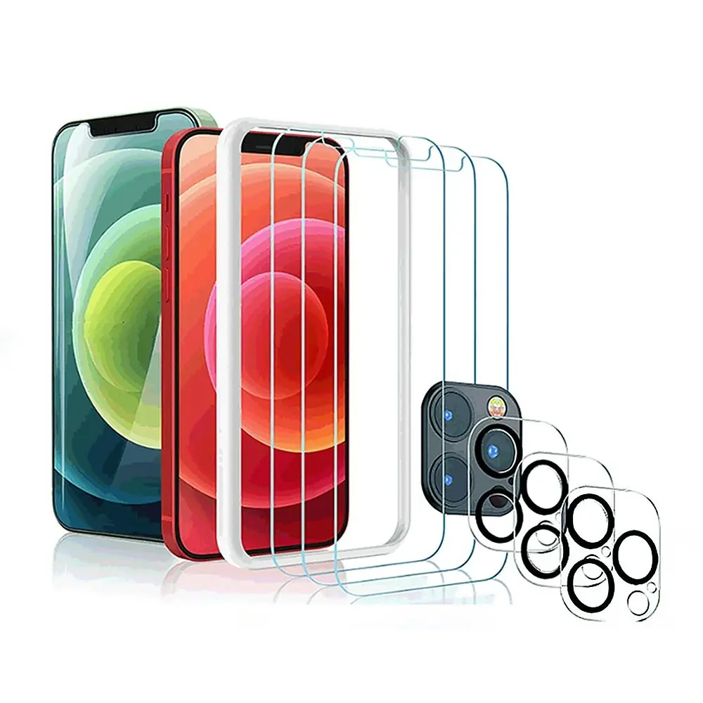 3 Pce Lens Protective Film Tempered Glass Screen Protector For iPhone 13 Promax - Electronics