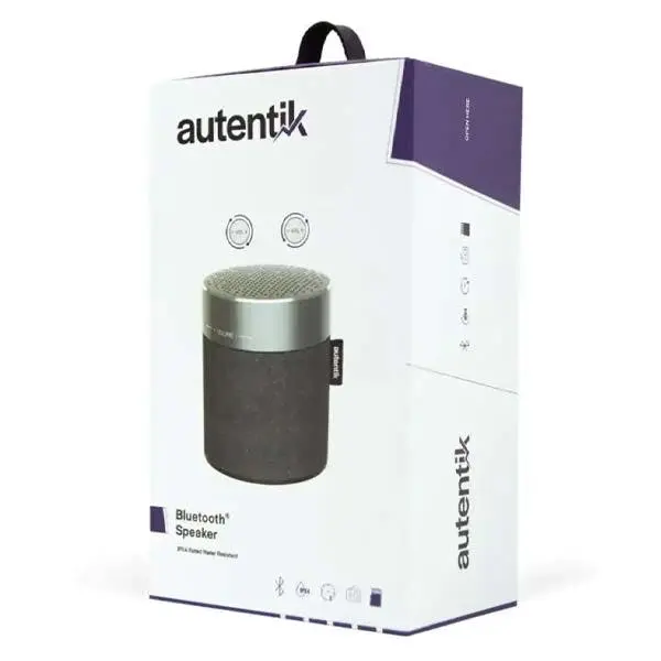 Autentik IPX 4 Bluetooth Speaker with FM Radio Memory Card Slot - Electronics