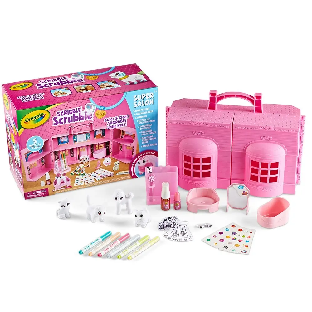 Crayola Scribble Scrubbies Pets Super Beauty Salon Playset Kids/Children 3y+ - Hobbies