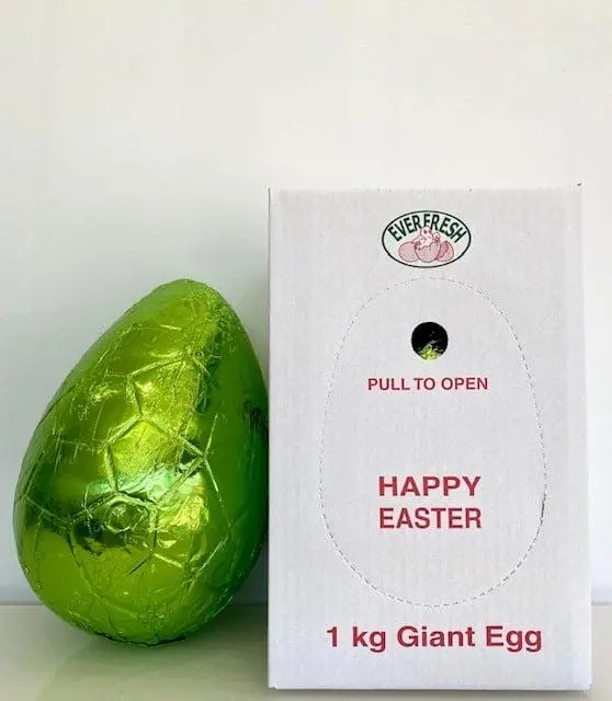 1kg Milk Choc Display Egg Pink - Groceries